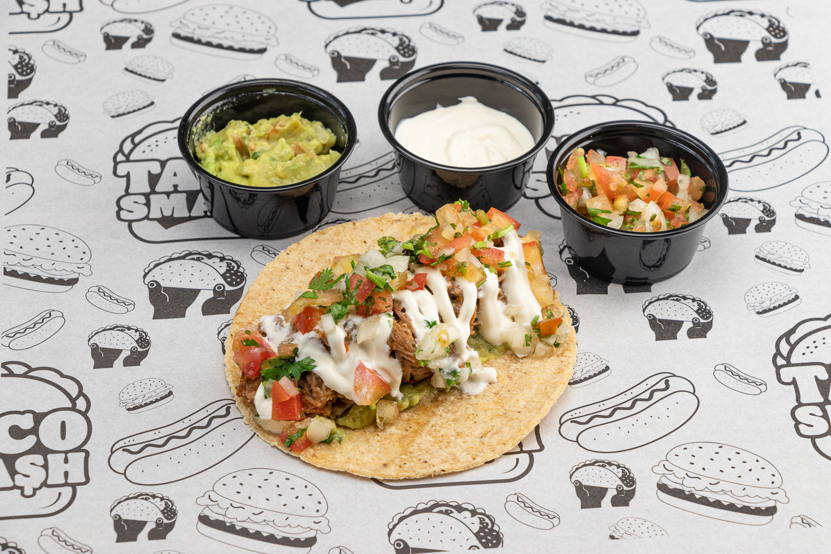 Tacos de carne Desmechada