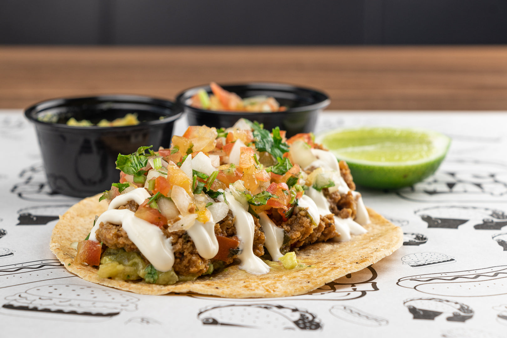 Taco de carne Molida